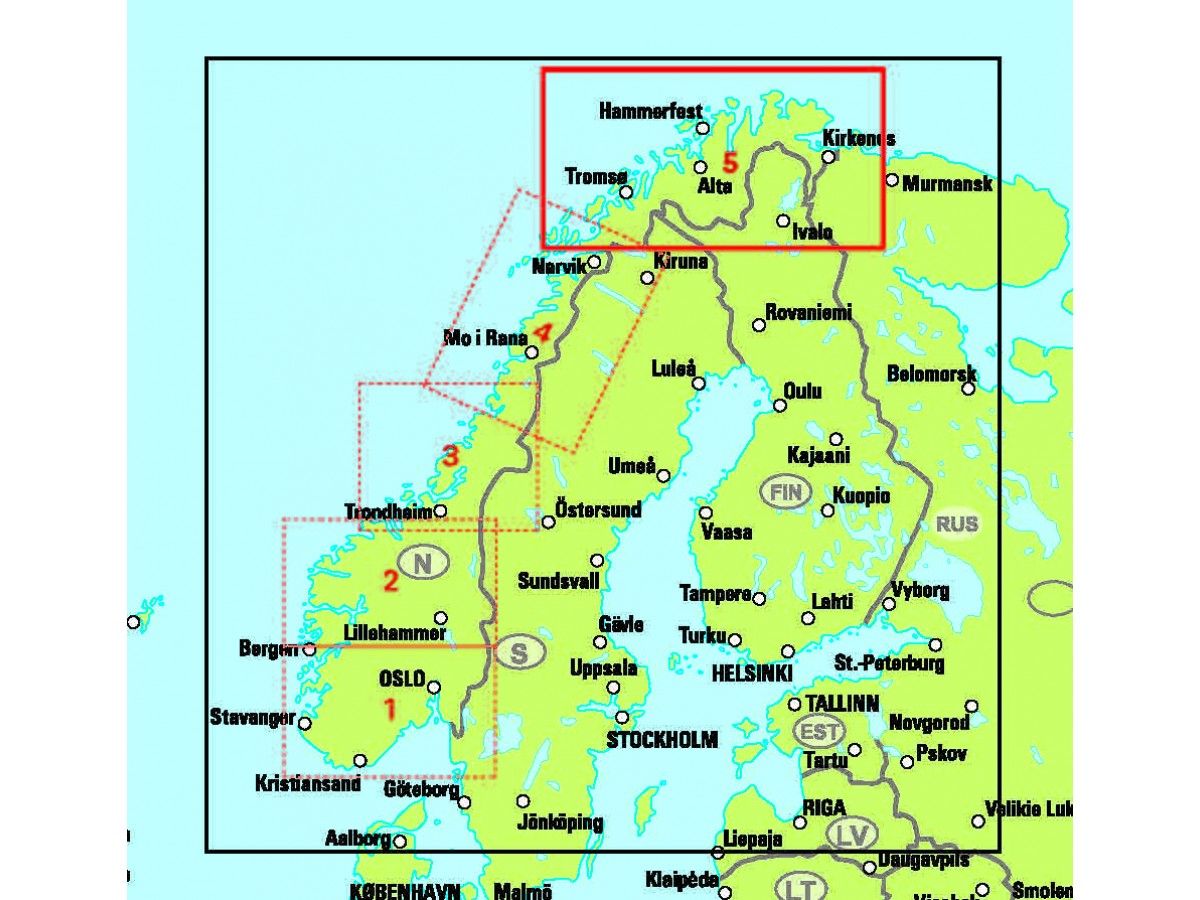 Köp Norge 5. Norra Norge EasyMap med snabb leverans - Kartbutiken.se